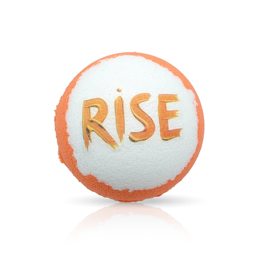 Affirmation Bath Bomb "Rise" Message - Fizzy, Self-Love, Mindfulness & More (Empowering, Feminist, Handmade)